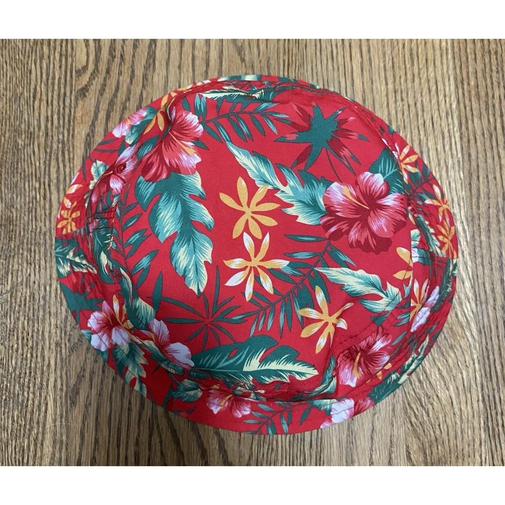 Urban Outfitters Bucket Sun Hat Beach Floral Flowers Red Free Shipping